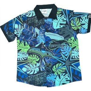 Tampa Bay Rays Fanduel Tropical Print Short Sleeve Shirt